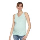 Maternity A:glow Ruched V-neck Tank, Women's, Size: M-mat, Brt Blue