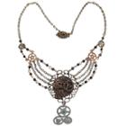 Adult Steampunk Chain Gear Costume Necklace, Brown