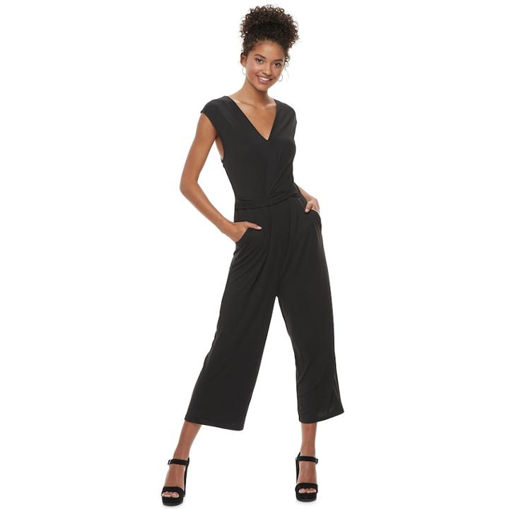 Juniors' Speechless Solid Knit Jumpsuit, Teens, Size: Small, Oxford