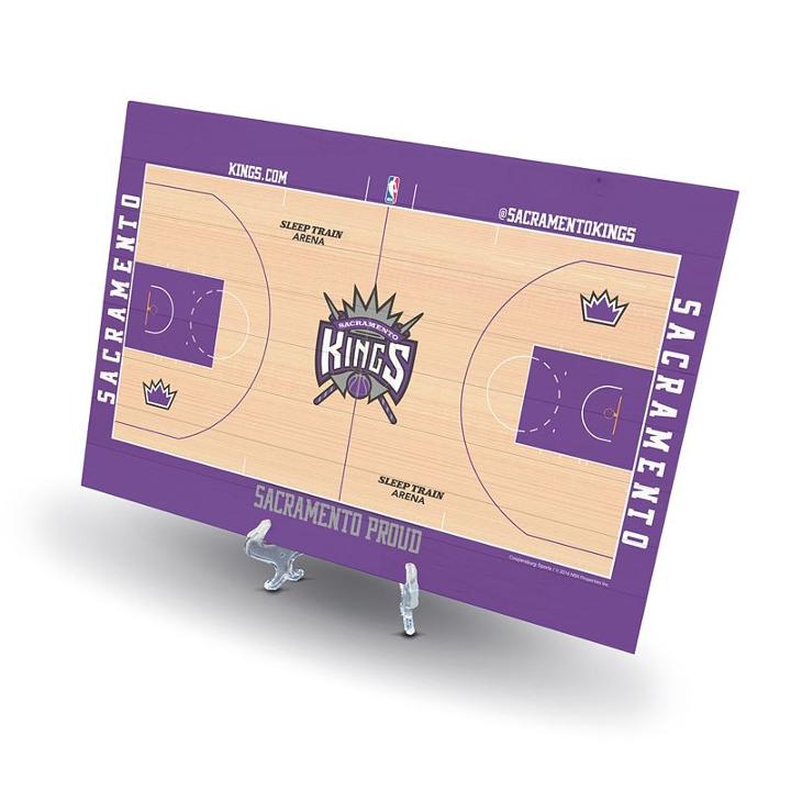 Sacramento Kings Replica Basketball Court Display, Size: Novelty, White