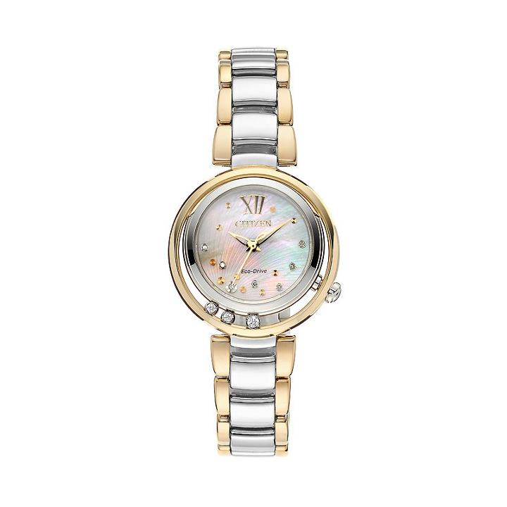 Citizen Eco-drive Women's Sunrise Diamond Stainless Steel Watch, Size: Small, Multicolor