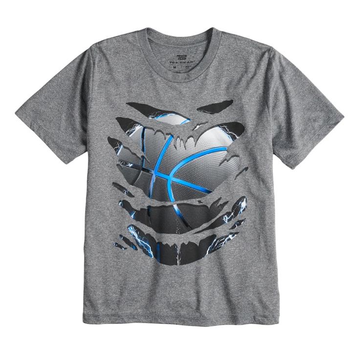 Boys 8-20 Tek Gear&reg; Inner Baller Tee, Size: Large, Grey