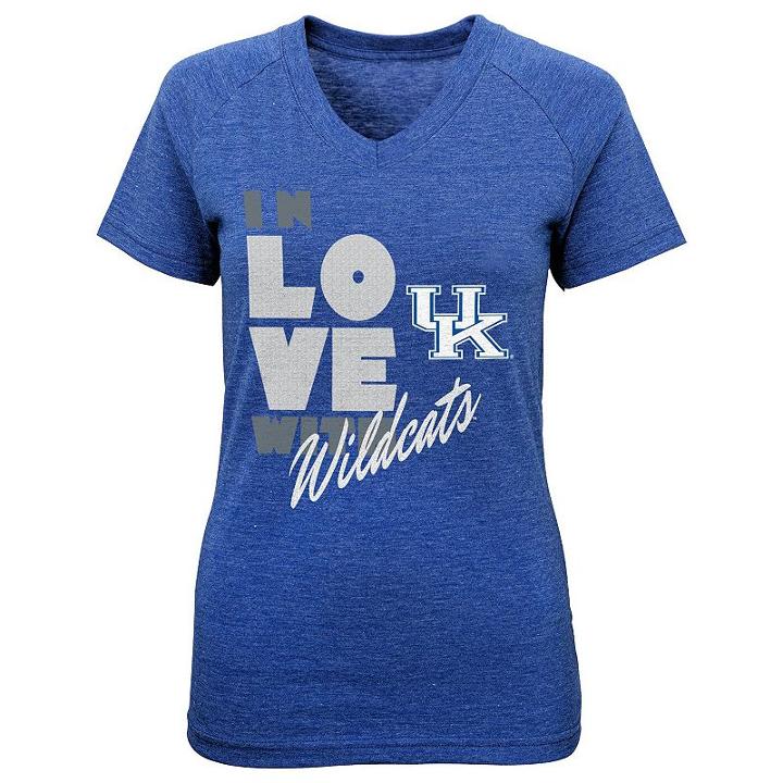 Girls 4-6x Kentucky Wildcats In Love Tee, Girl's, Size: M(5/6), Med Grey