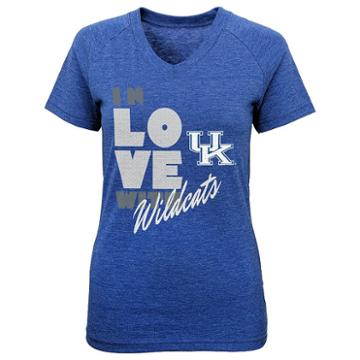 Girls 4-6x Kentucky Wildcats In Love Tee, Girl's, Size: M(5/6), Med Grey