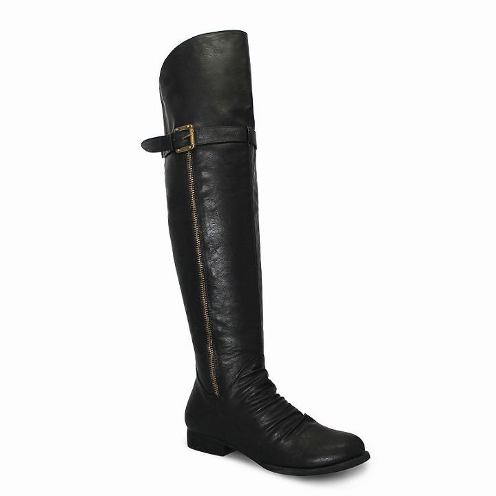 Olivia Miller Nassau Women's High-front Riding Boots, Girl's, Size: 8, Black
