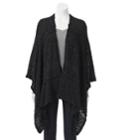 Lc Lauren Conrad Slubby Ruana, Women's, Black