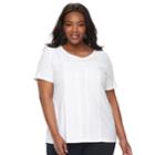 Plus Size Croft & Barrow&reg; Eyelet Tee, Women's, Size: 1xl, Natural