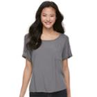Juniors' So&reg; Solid Raglan Dolman Tee, Teens, Size: Medium, Med Grey
