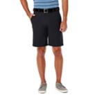 Men's Haggar&reg; Cool 18&reg; Pro Straight-fit Solid Flat-front Shorts, Size: 42, Black