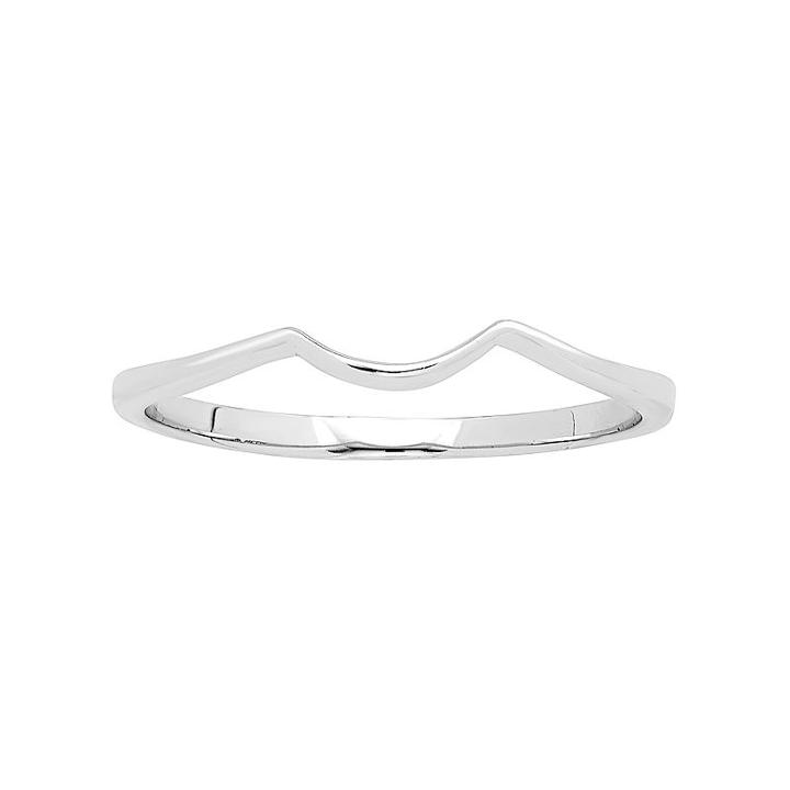14k White Gold Shadow Wedding Ring, Women's, Size: 9