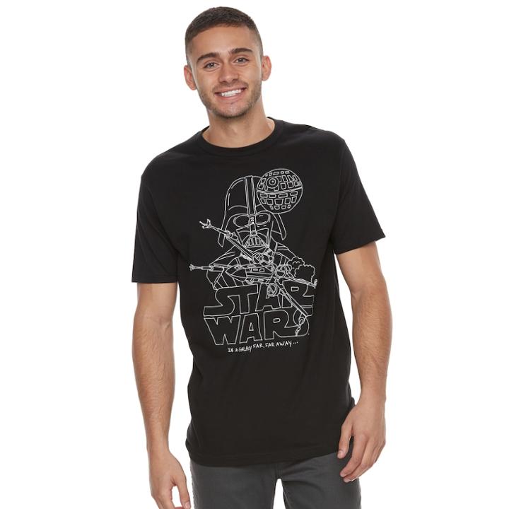 Men's Star Wars Poster Tee, Size: Medium, Med Blue