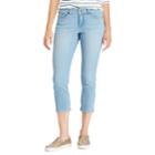 Women's Chaps Slim Fit Capri Jeans, Size: 6, Blue