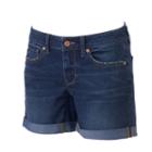 Women's Sonoma Goods For Life&trade; Jean Boyfriend Shorts, Size: 2, Dark Blue