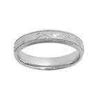 Sterling Silver Basket Weave Wedding Ring, Men's, Size: 5, Grey