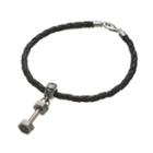 Insignia Collection Sterling Silver Dumbbell Charm Bracelet, Women's, Size: 7.5, Grey