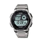 Casio Men's Illuminator Stainless Steel Digital Chronograph Watch - Ae1000wd-1av, Grey