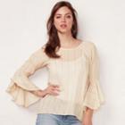Women's Lc Lauren Conrad Bell-sleeve Top, Size: Xl, Light Pink