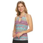 Women's Chaps Mosaic Halterkini Top, Size: 10, Ovrfl Oth