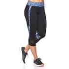 Women's Tek Gear&reg; Pieced Capri Workout Leggings, Size: Xl, Med Blue