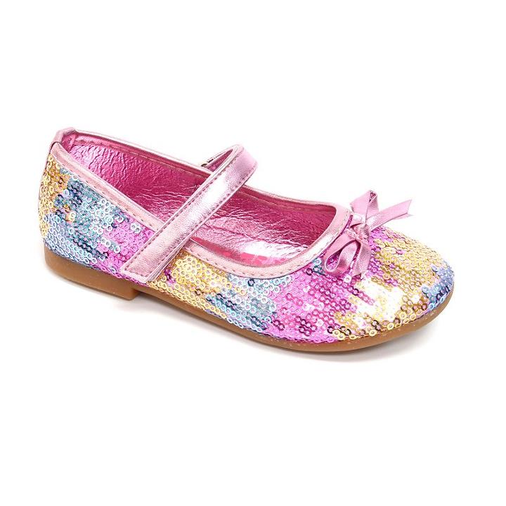 Rugged Bear Toddler Girls' Sequin Mary Jane Dress Shoes, Girl's, Size: 5 T, Multicolor