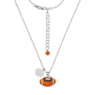 Tennessee Volunteers Sterling Silver Team Logo & Crystal Football Pendant Necklace, Women's, Size: 18, Multicolor