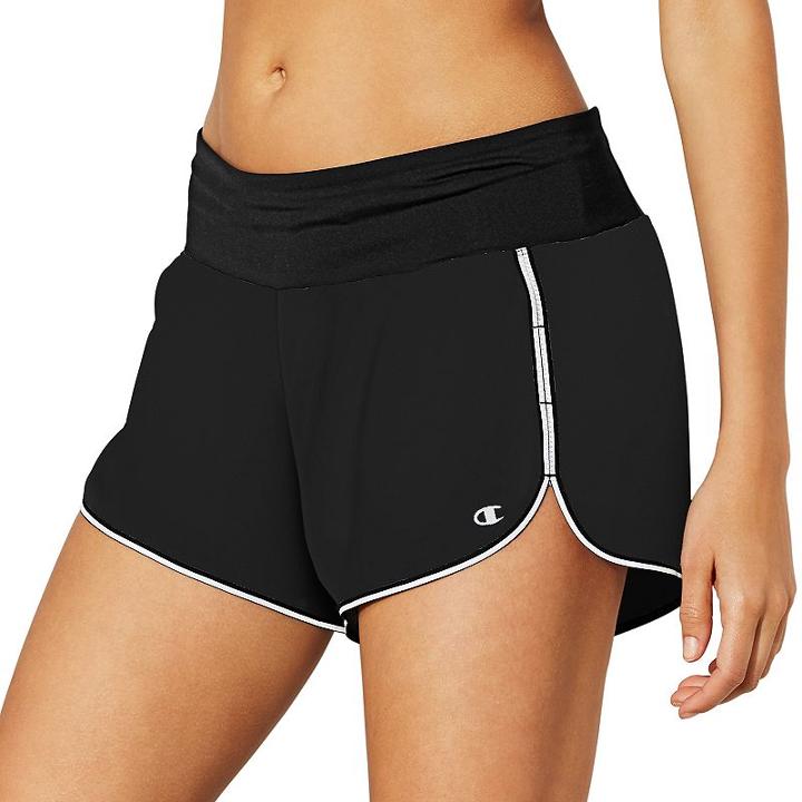 Women's Champion Marathon Running Shorts, Size: Medium, Black