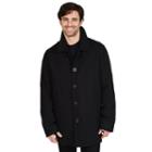 Men's Excelled Modern-fit Wool-blend Car Coat, Size: Small, Black