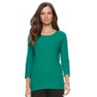 Women's Dana Buchman Diagonal Stripe Sweater, Size: Xl, Med Green