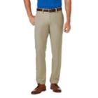 Men's Haggar&reg; Cool 18&reg; Pro Slim-fit Wrinkle-free Flat-front Super Flex Waist Pants, Size: 30x30, Beige Oth