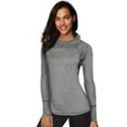 Women's Maidenform Sport Baselayer Funnel Neck Hooded Top, Size: Xlrg Av/rg, Med Grey