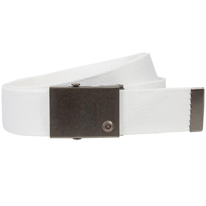 Men's Lee Single Web Belt, White