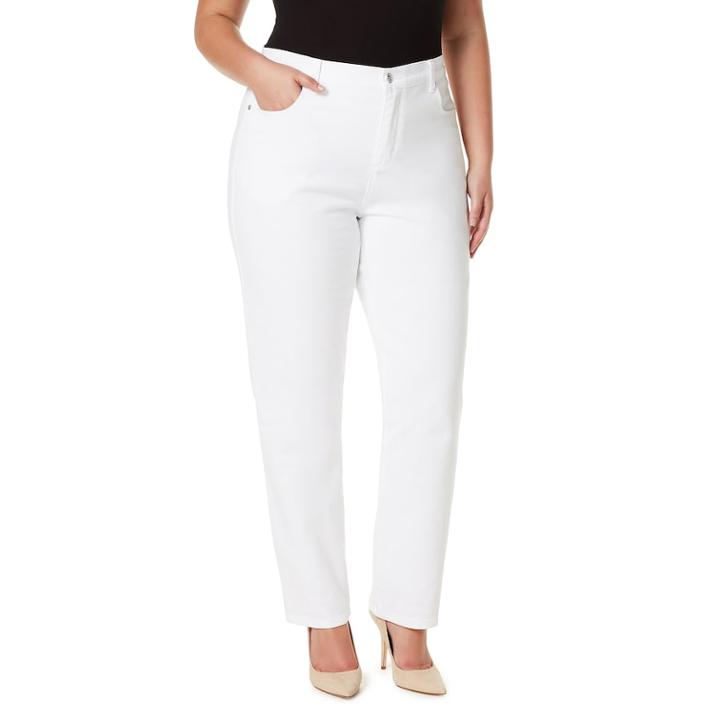 Plus Size Gloria Vanderbilt Amanda Classic Tapered Jeans, Women's, Size: 16 W, White
