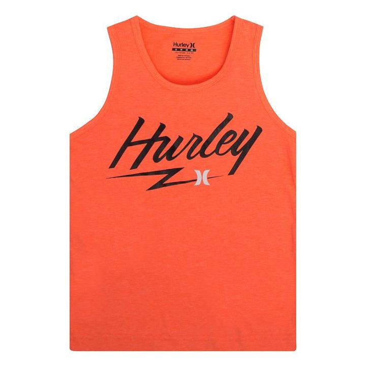 Boys 4-7 Hurley Script Graphic Tank Top, Size: 7, Med Orange
