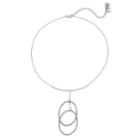 Simply Vera Vera Wang Double Oval Curved Bar Necklace, Women's, Silver