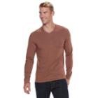 Men's Sonoma Goods For Life&trade; Slim-fit Supersoft V-neck Tee, Size: Small, Dark Brown