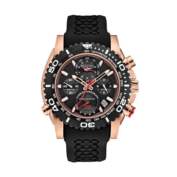 Bulova Men's Precisionist Chronograph Watch - 98b211, Black