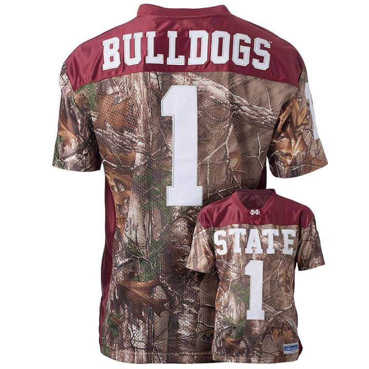 Men's Mississippi State Bulldogs Game Day Realtree Camo Jersey, Size: Xl, Brown