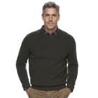 Men's Croft & Barrow&reg; Classic-fit Stretch Crewneck Sweater, Size: Xl, Dark Green