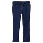Girls 4-6x Squeeze Ribbed Waistband Skinny Jeans, Girl's, Size: 7, Blue (navy)
