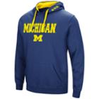 Men's Michigan Wolverines Pullover Fleece Hoodie, Size: Medium, Blue (navy)