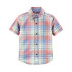 Boys 4-8 Carter's Plaid Button Down Shirt, Size: 6, Multi Plaid