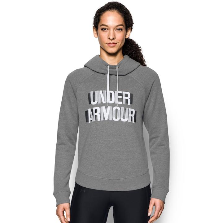 Women's Under Armour Graphic Hoodie, Size: Small, Dark Grey