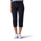 Women's Lee Margeaux Poplin Comfort Waist Pull-on Capris, Size: 18 Avg/reg, Black