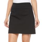 Women's Croft & Barrow Polished Twill Skort, Size: Large, Black