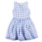 Girls 4-8 Carter's Gingham Plaid Dress, Girl's, Size: 5, Blue