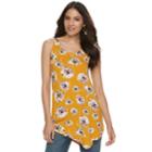 Women's Apt. 9&reg; Asymmetrical Textured Tank, Size: Xl, Drk Orange