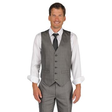 Men's Billy London Solid Vest, Size: Large, Grey (charcoal)