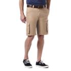 Men's Haggar Micro Sand Classic-fit Expandable Waistband Canvas Cargo Shorts, Size: 32, Dark Beige