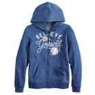 Girls 7-16 & Plus Size So&reg; Easy Zip Hoodie Sweatshirt, Size: 10, Med Blue
