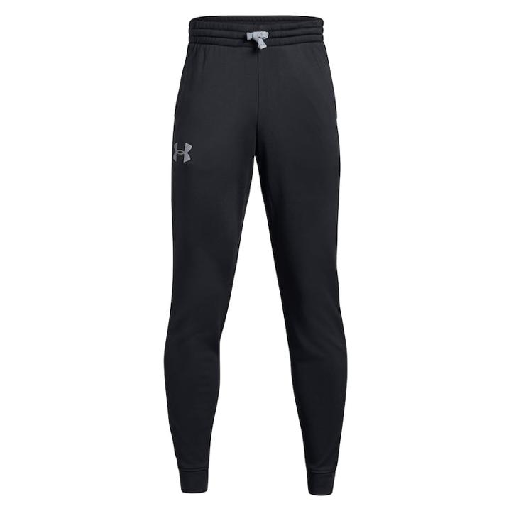 Boys 8-20 Under Armour Armour Fleece Solid Jogger Pants, Size: Small, Black